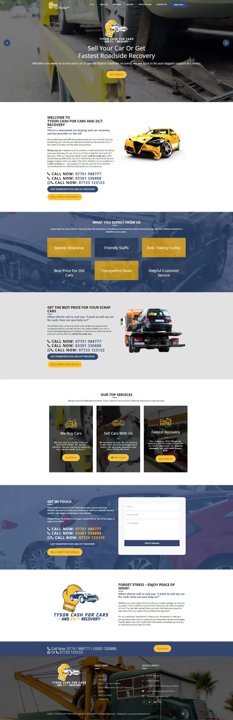 TYSON CASH FOR CARS AND 24-7 RECOVERY